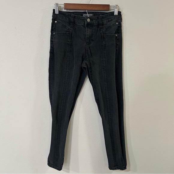 Liverpool Los Angeles Washed Charcoal Black Skinny Jeans Women’s Size 2/26” - Picture 2 of 8